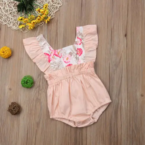 Боди без рукавов с оборками и цветочным принтом на бретелях | Мать ребенок