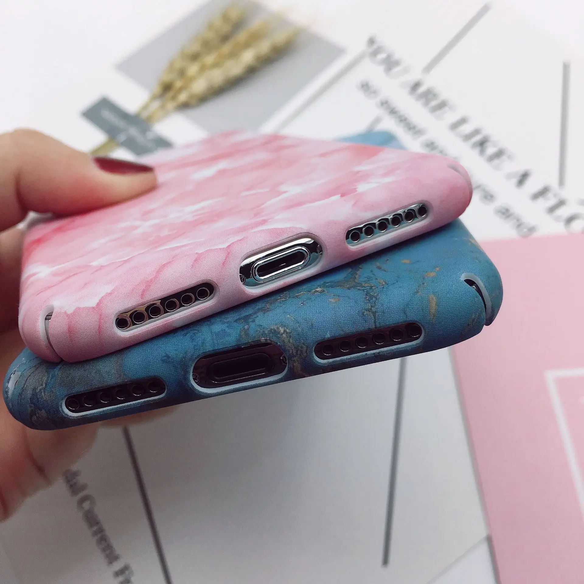 Мрамор телефона чехол для Iphone X принципиально 6s Коке 7 Plus Анти тяжести Футляр Telefoon