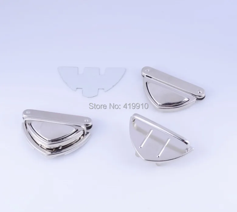 

Free Shipping-5 Sets Silver Tone Handbag Bag Accessories Purse Twist Turn Lock 33x52mm J1808