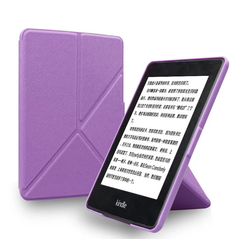 Kindle Paperwhite 2 3 складной чехол из искусственной кожи Smart Cover для Amazon Paperwhite 1/2/3 с держателем 6 'электронная книга оболочки - Цвет: Purple