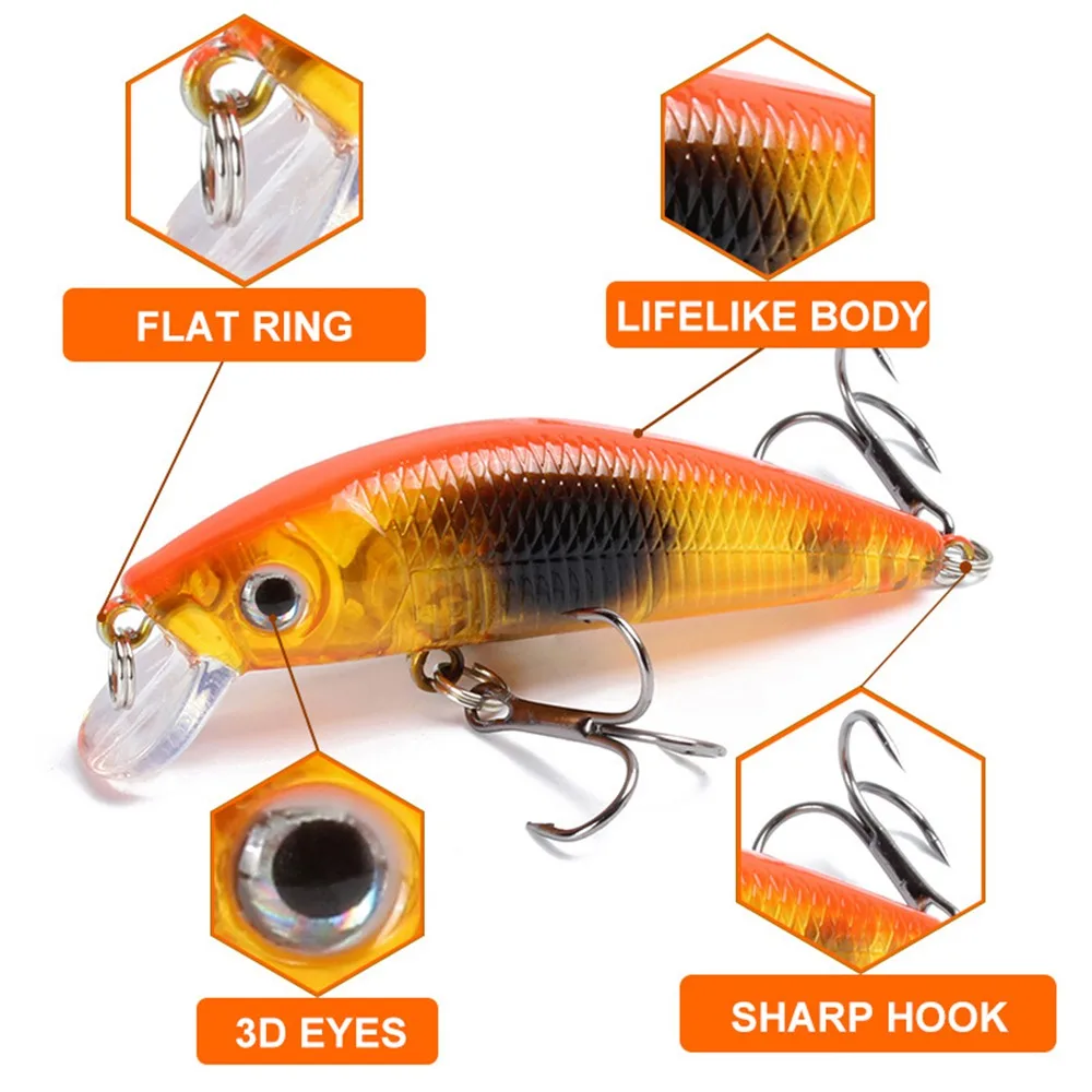 Victorsense Minnow приманки для ловли рыбы 7 см 9 г Crankba плавающая искусственная приманка