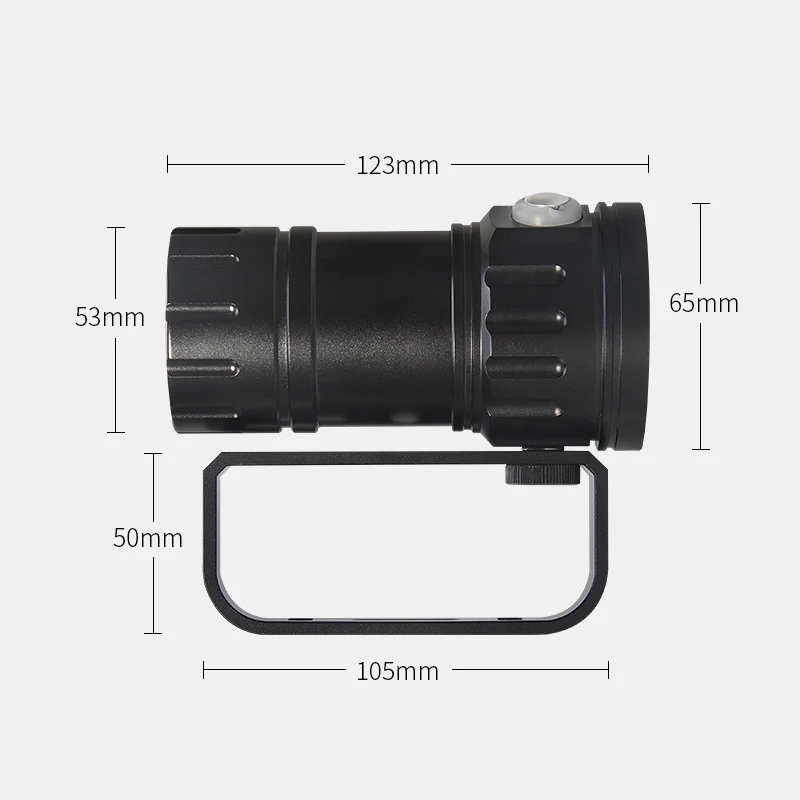 

Diving Flashlight 18650 Torch Underwater Photography Light Video Lamp 15*5050 L2 White 6* Red 6* Blue LED Scuba Photo Fill light