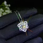 2ct moissanite очень популярные стили, ожерелья, женская вечеринка. Серебро 925 пробы