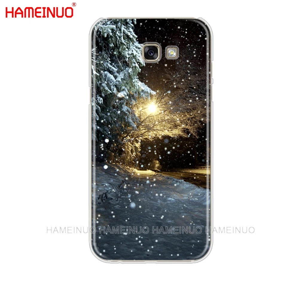 HAMEINUO пейзаж зима снег чехол для мобильного телефона для Samsung Galaxy A3 A310 A5 A510 A7 A8 A9 - Цвет: 43515
