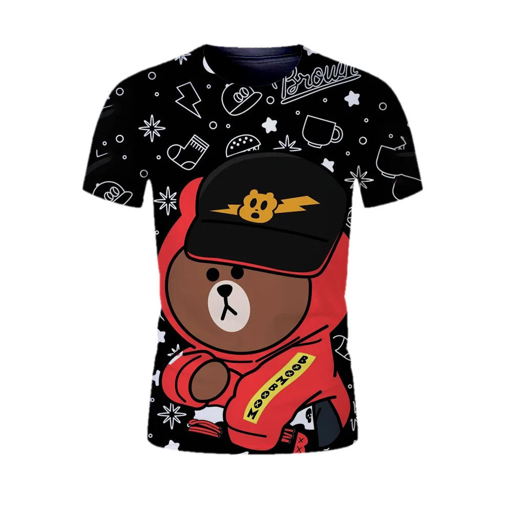 3D пивная коричневая футболка мужская Cony Boys Harajuku Wo мужские парные Свитера Мужская