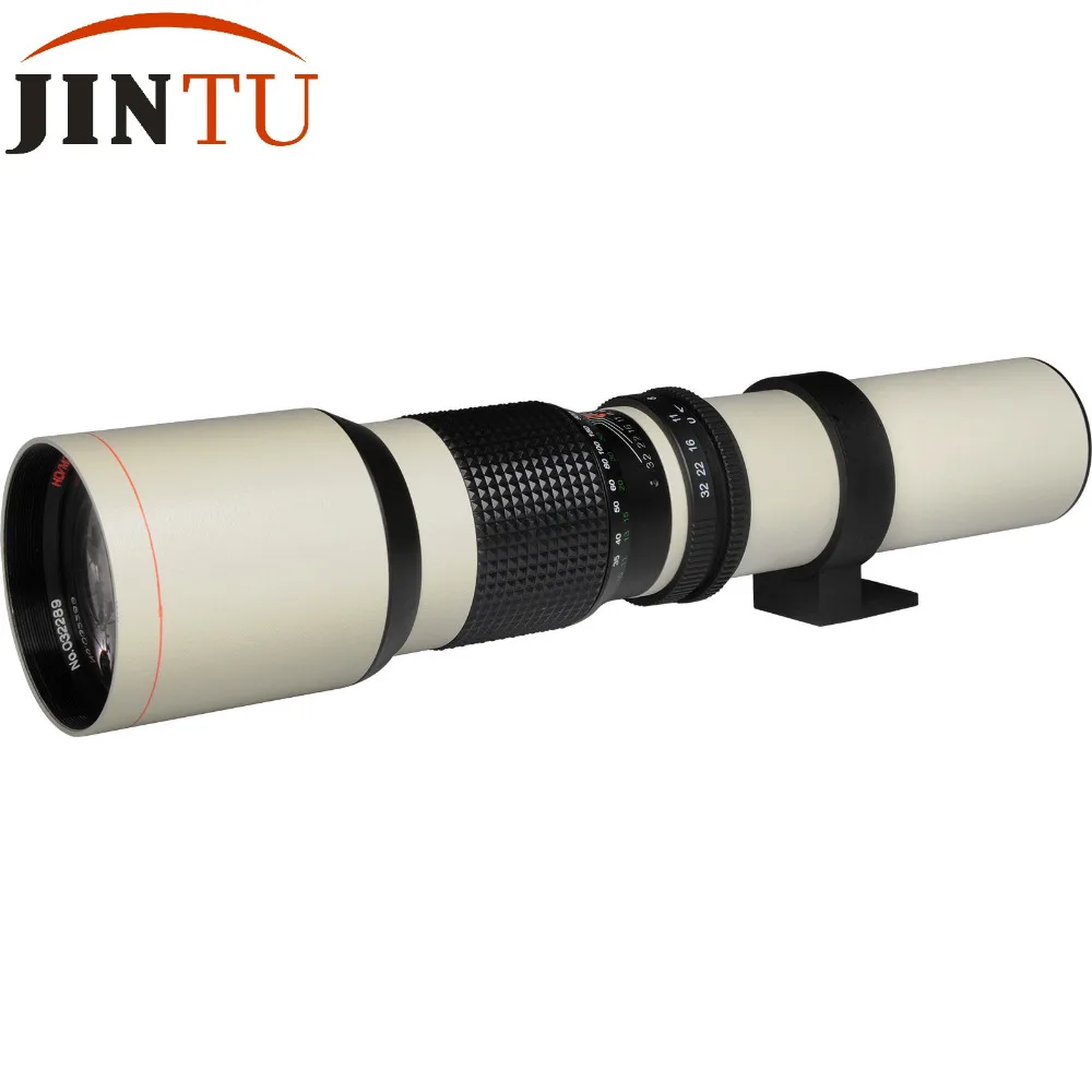 JINTU белый супер 500 мм f/8 0 f8 телеобъектив + t крепление для камеры NIKON D3200 D3300 D3400 D5200 D5300