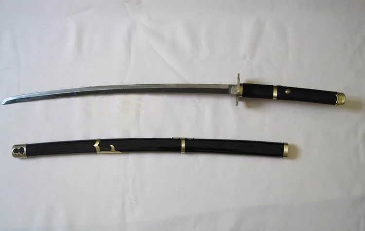 S1506 аниме ророноа Зоро YUBASHIRI Катана ч ружье металлическое лезвие 1/4 &quotONE PIECE|blade