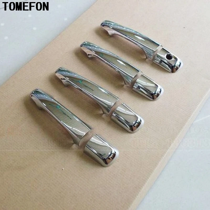 TOMEFON ABS Chrome Side Door Handle Cover Trim One key hole or With Smart Key Hole 8pcs For VOLVO XC60 2014 2015 2016 | Автомобили и