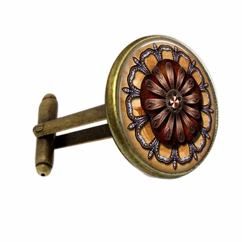 Серебряная Мужская рубашка манжета новые серые цветы будильник купольные