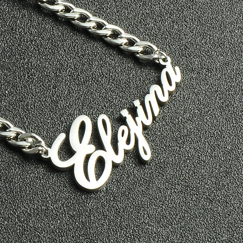 Куба цепочка Bijoux Femme Старое Английское имя ожерелья Макси колар для женщин