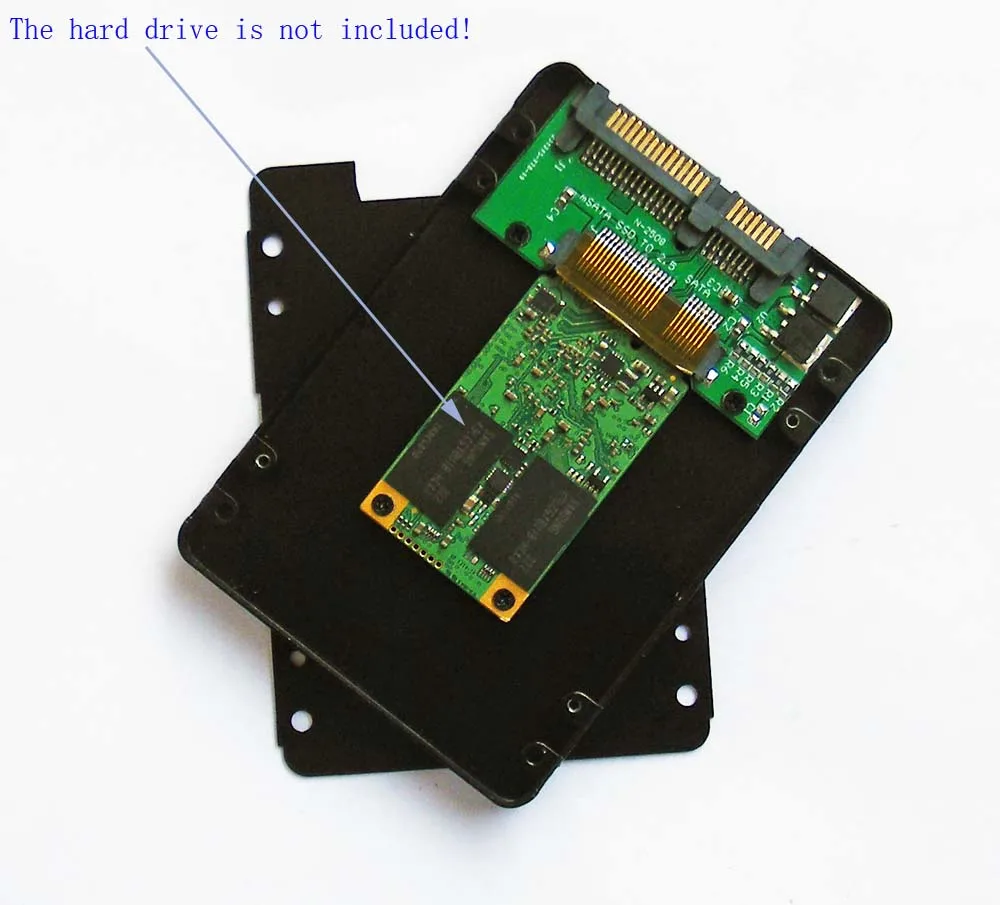 Mini pcie mSATA SSD to 2.5&quot sata 2. inch adapter card with 7 mm aluminium case | Компьютеры и офис