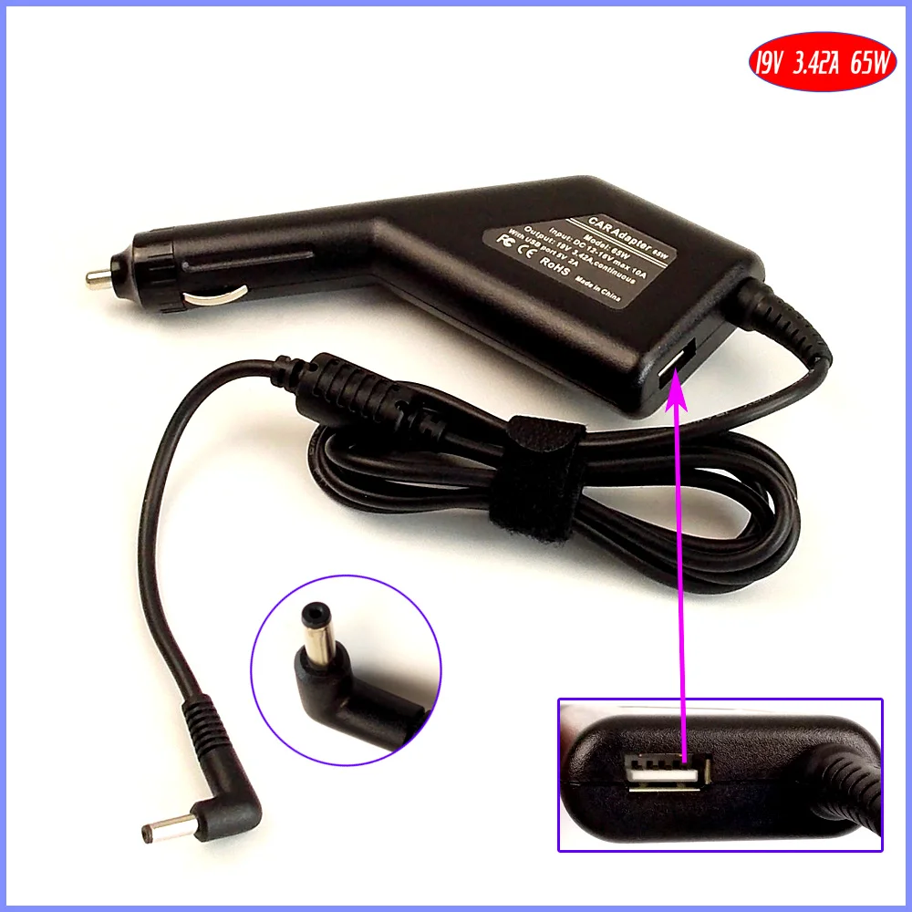 Зарядное устройство для ноутбука 19 в 3 42 А 65 Вт + USB(5 В 2 а) ASUS ZenBook Prime U38N U38N-DS81T U38DT UX302