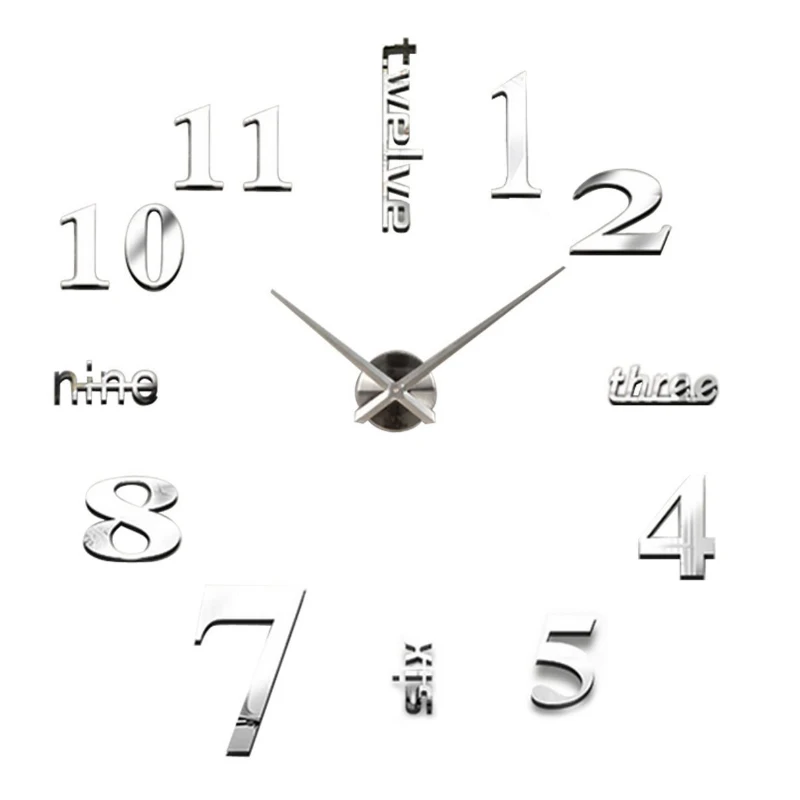 Новые часы настенные Horloge 3D Diy акриловые зеркальные наклейки украшения дома