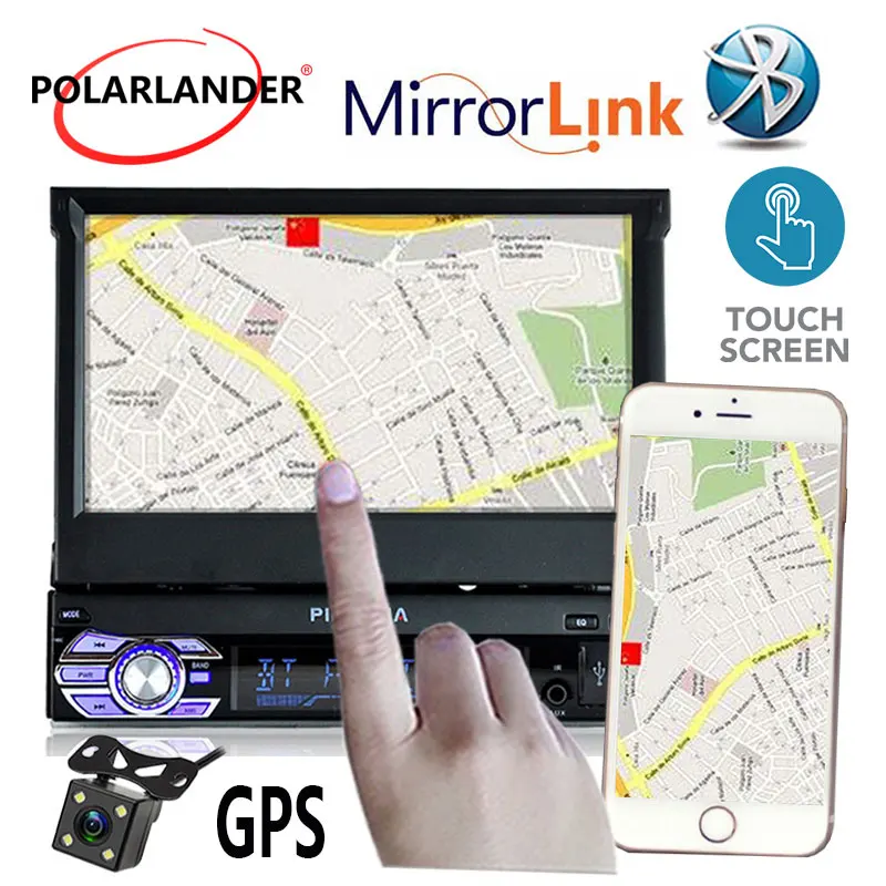7 &quotСенсорный экран стерео головное устройство автомобиля Радио Bluetooth USB/AUX/SD GPS 1DIN