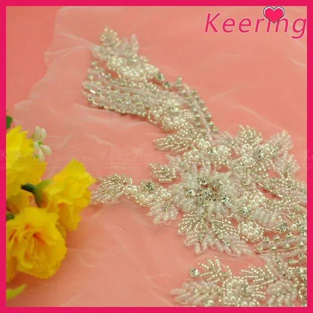 

Bridal Decorations Rhinestone Applique 100% Handmade WRA-755