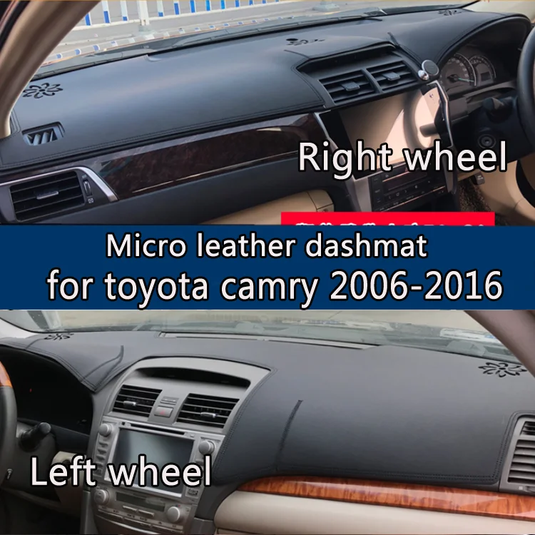 

For toyota camry 2006-2016 Micro Leather Dashmat Dashboard Cover Prevent Sunlight Pads Dash Mat2007 2011 2012 2013 2014 LHD+RHD