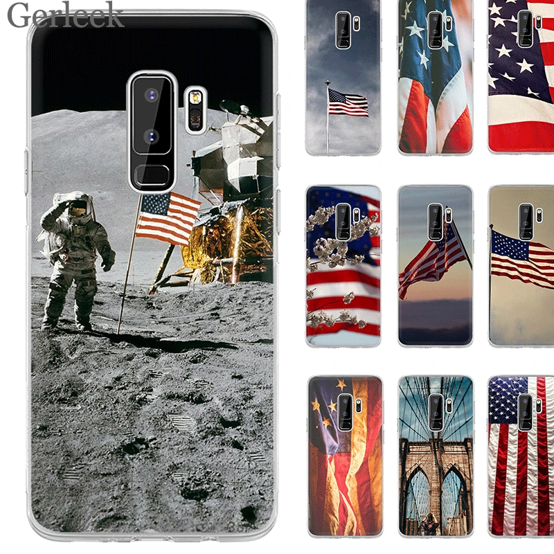 Американский чехол с флагом для Samsung M10 M20 M30 M40 S6 S7 Edge S8 S9 S10 Plus S10e Note 8 9 10 милый