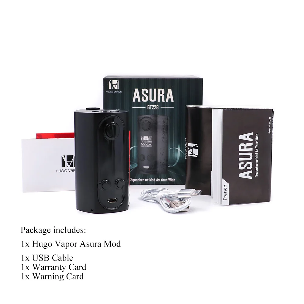 Новый HUGO пара электронных сигарет моды 228 w Asura 2 в 1 часы Функция TC Squonker Mod GT228 по