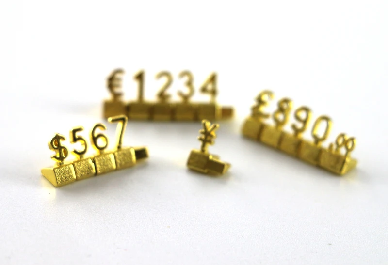 Роскошный металлический стеллаж 3d регулируемая цена ярлык дисплея Европейский