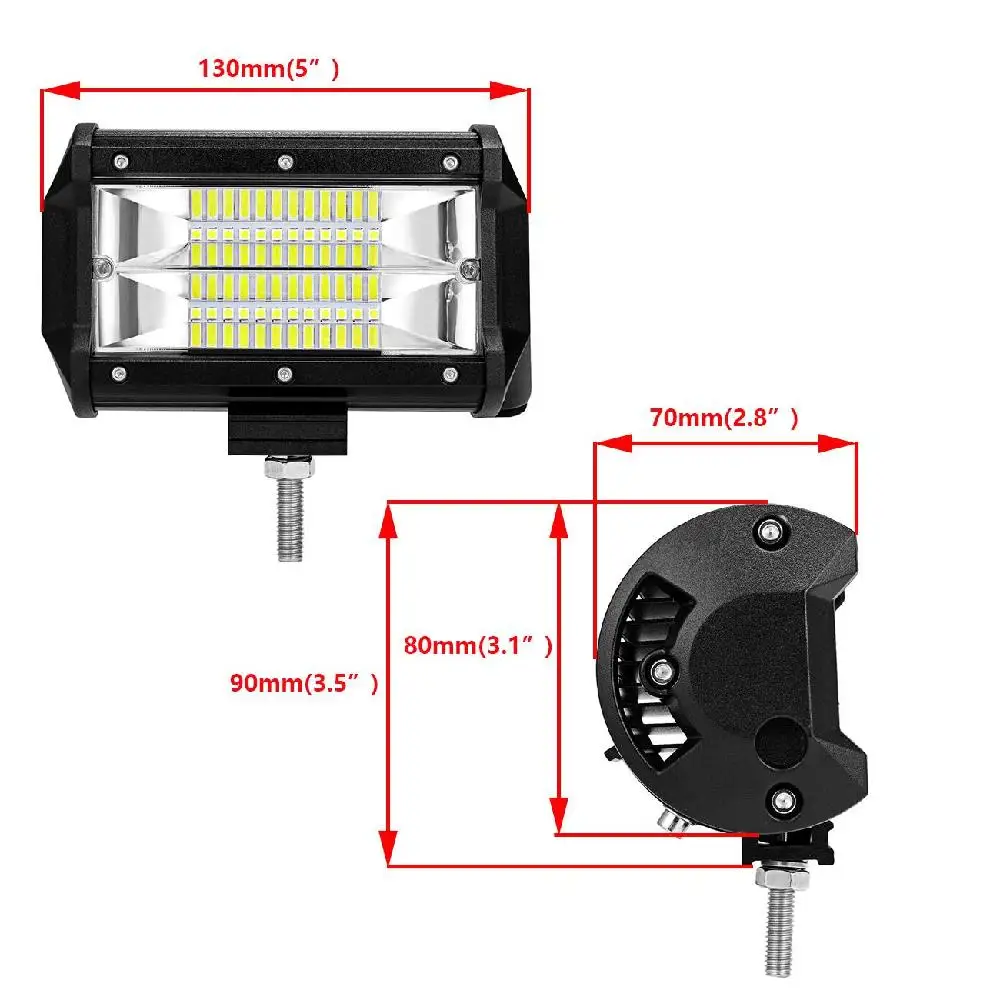 AUXMART 5 &quot72 Вт светодиодный рабочий светильник балка внедорожный автомобиль 4WD