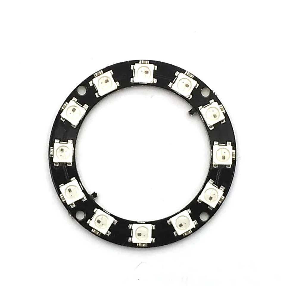 

RGB LED Ring 12 Bits WS2812 WS2812B 5050 RGB LED Spot Integrated Driver Control Serial Module for Arduino I2C Controller