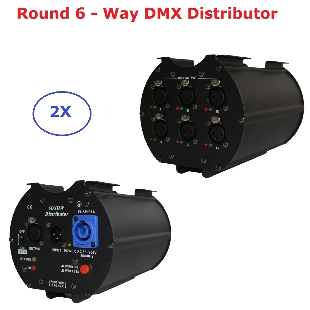 2XLot DMX512 6 способов DMX распределитель каналов усилитель сигнала изолирующий модуль