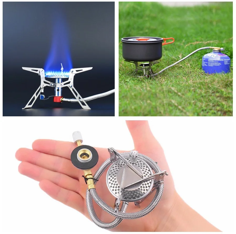 

Stainless Steel Europe Japanese Dpower Handheld Portable Folding Camping Gas-powered Stove with Piezo Ignition Promotion
