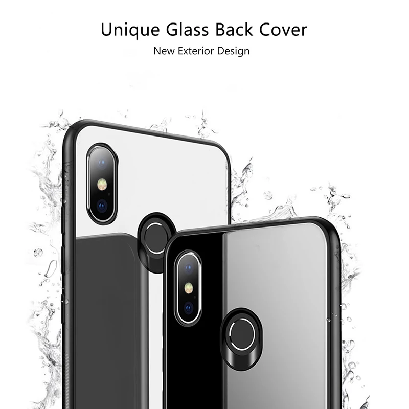 Чехол Raugee из стекла для Xiaomi Redmi Note 5, чехол из закаленного стекла с силиконовой рамкой, гибридный жесткий чехол для Redmi Note 5 Pro, чехол s