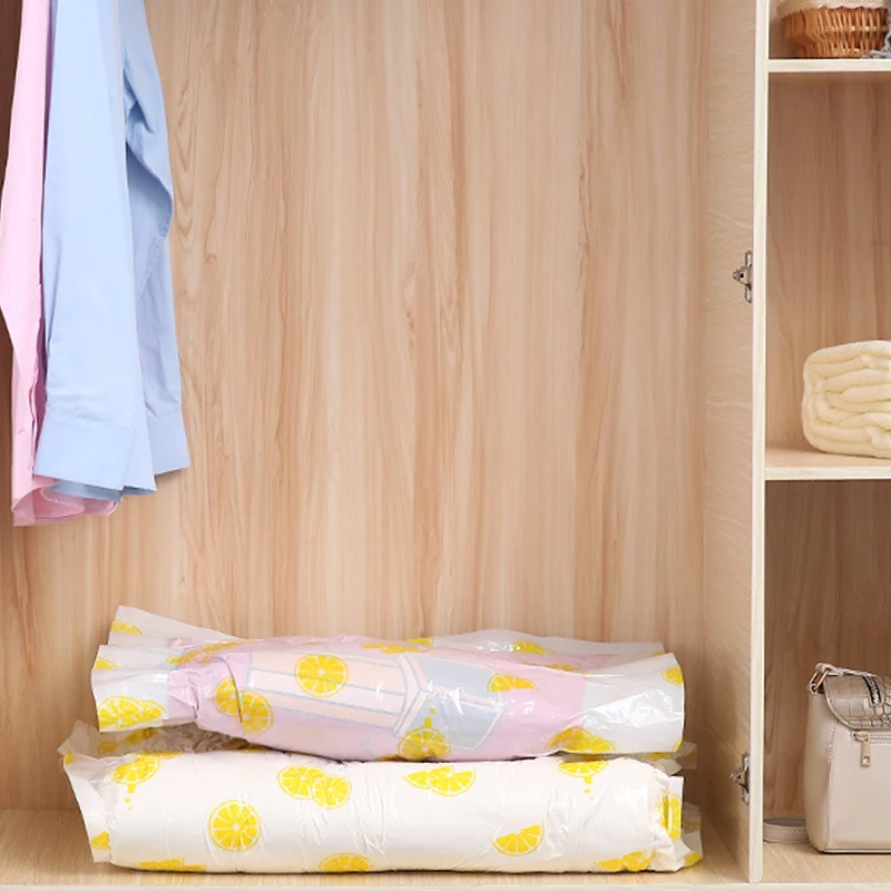 Утолщенный вакуумный мешок органайзер для хранения одежды сжатый многоразовый