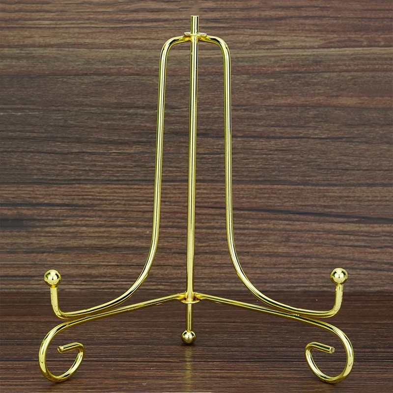 iron display stand gold iron easel plate display photo holder stand displays picture frames cookbooks decorative plates free global shipping