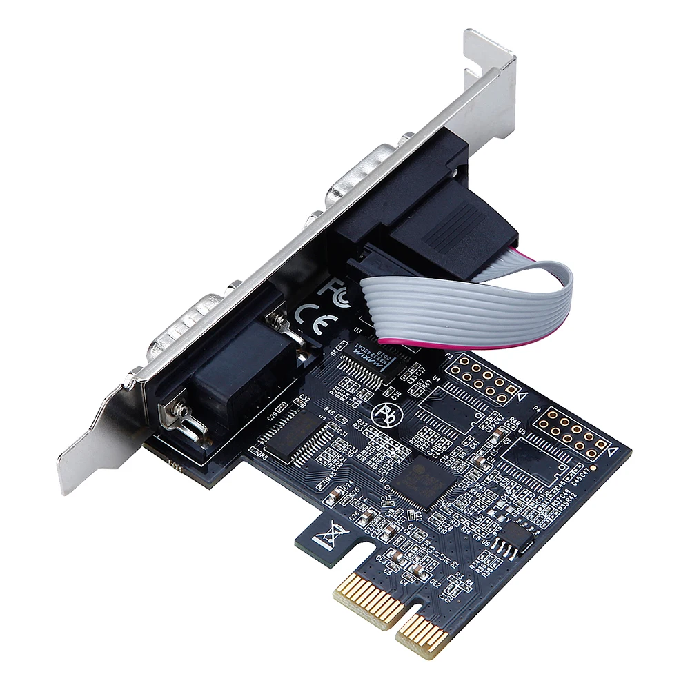 DIEWU Лучшая цена серийная карта asix 99100 PCI express на 2 com RS232|Платы расширения| |