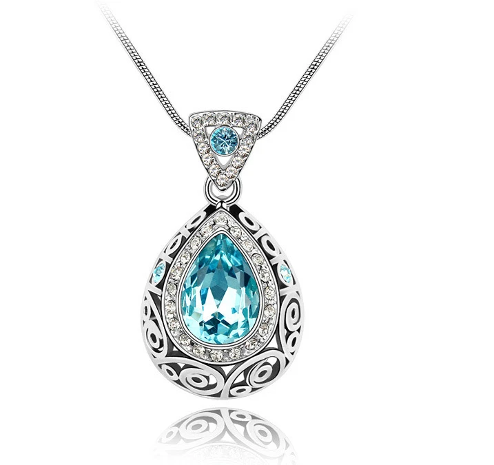 Ожерелье с подвеской австрийским кристаллом|designer jewelry|fashion jewelryjewelry design |