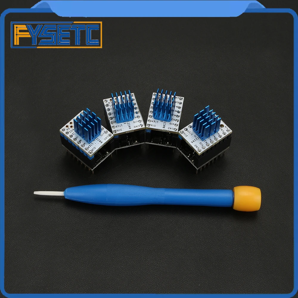 6 шт. Новинка TMC2208 V1.2 с протектором Stepstick Драйвер шагового двигателя бесшумный