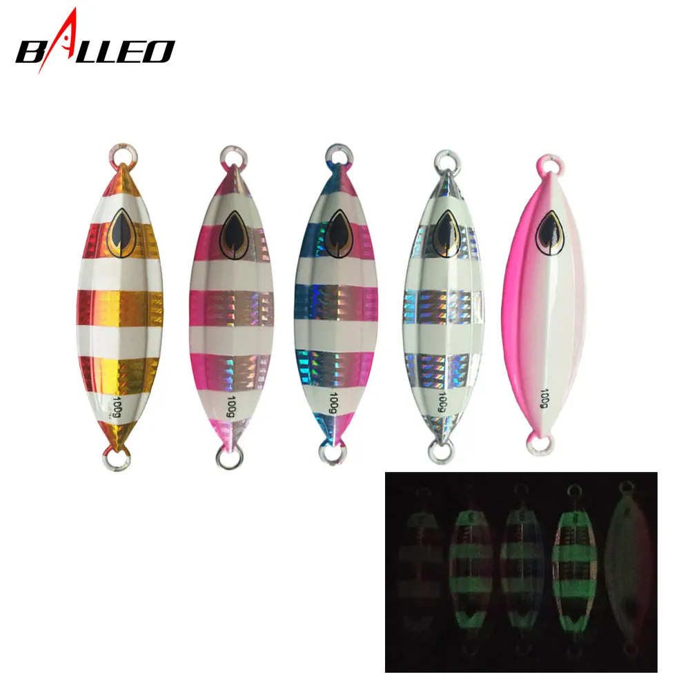 Balleo 1 шт/40 г 60 80 100 120g 150g 180g 200g световой ведущая рыбу глубоководных металла
