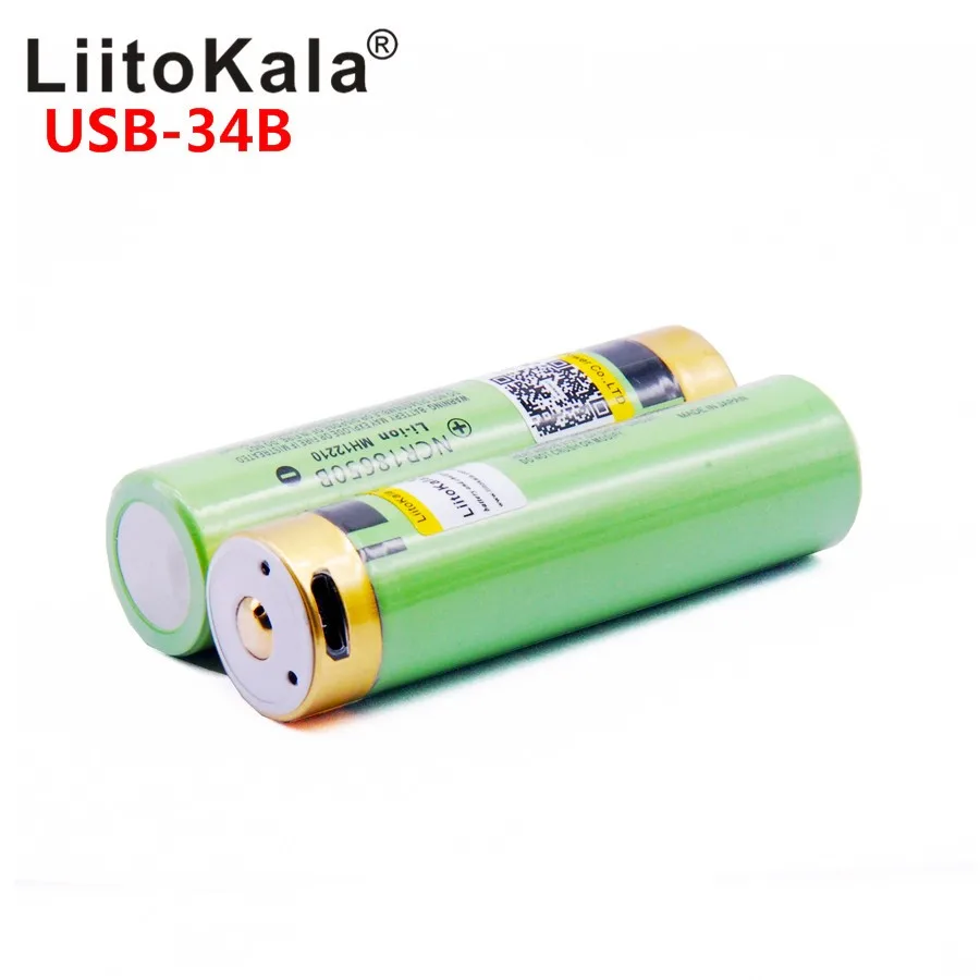 5 USB-объективов USB-34B 18650 Аккумулятор 3 7 в 3400 мАч литий-ионная USB аккумуляторная