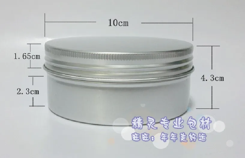 wholesale 250g Aluminum Cosmetic Jar Container Screw Thread, 50pcs/lot 250ml big Makeup Container  Wholesale
