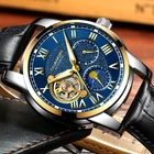 GUANQIN мужские часы лучший бренд класса люкс турбийон Скелетон мужские спортивные кожаные водонепроницаемые автоматические механические наручные часы