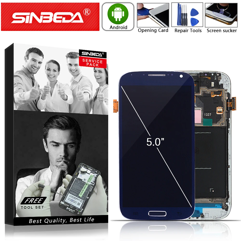AMOLED экран 5 0 дюйма для samsung Galaxy S4 i9500 i9505 i9506 i337 сенсорный ЖК дисплей с рамкой