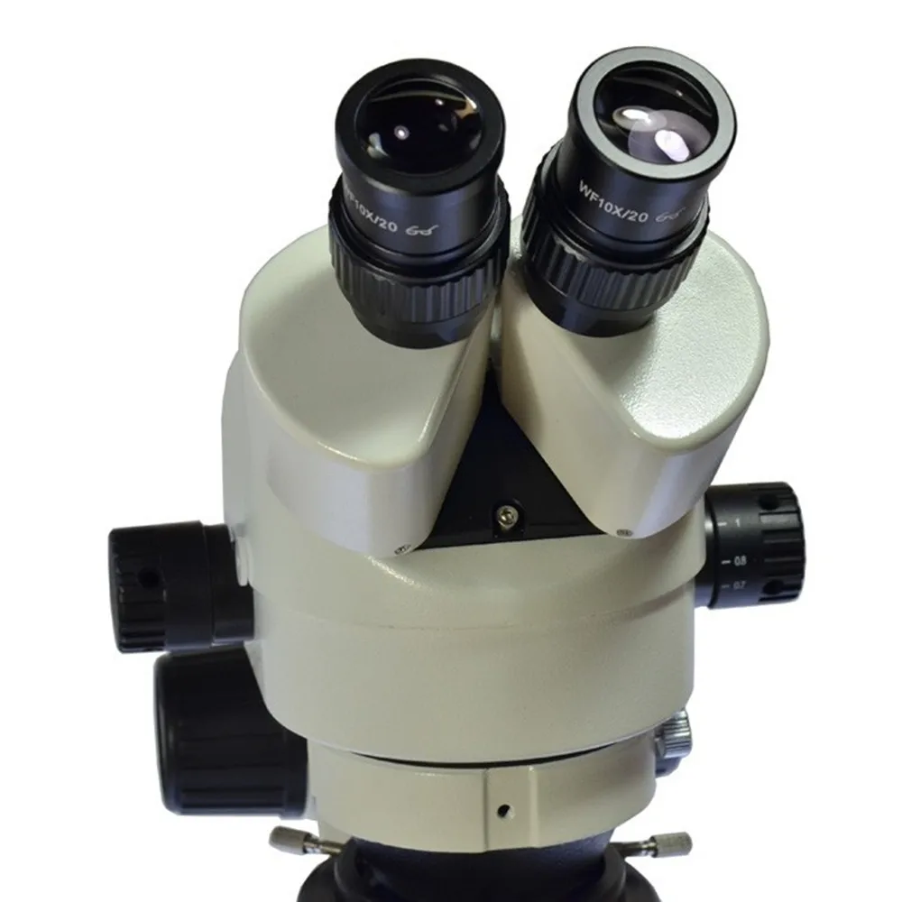 Simul focal 7X 45X Тринокулярный зум стерео промышленный микроскоп головка увеличение