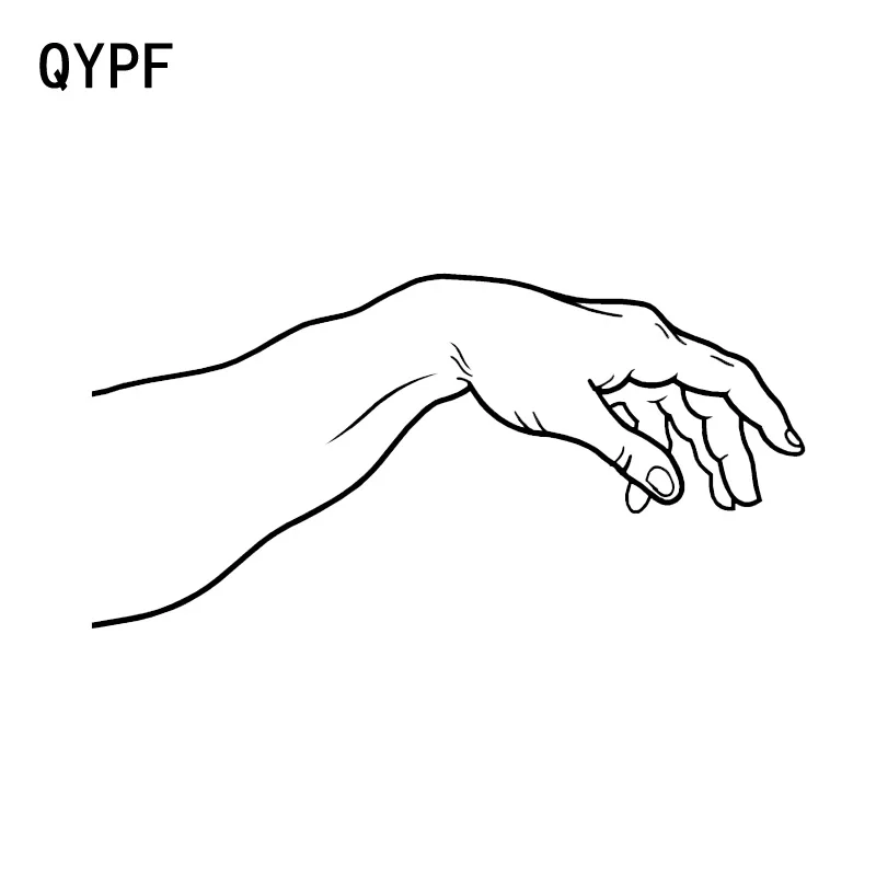 

QYPF 17.7*8.8CM Interesting Hand Peace Car Sticker Motorcycle Bicycle Decoration Vinyl C16-0306