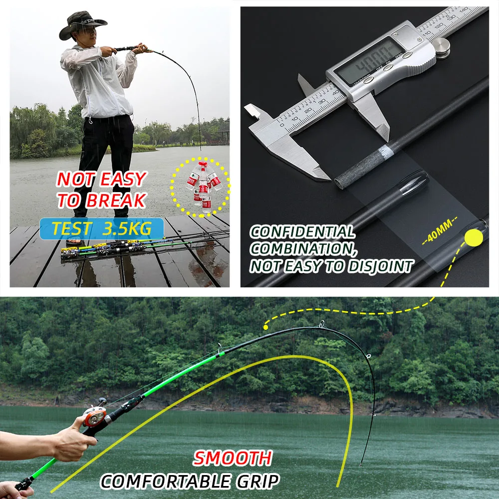 Spinning Casting Hand Lure Fly carp Fishing Rod Pesca Ultralight Portable Carbon Fiber Camouflage Mini Travel Sea Feeder Pole