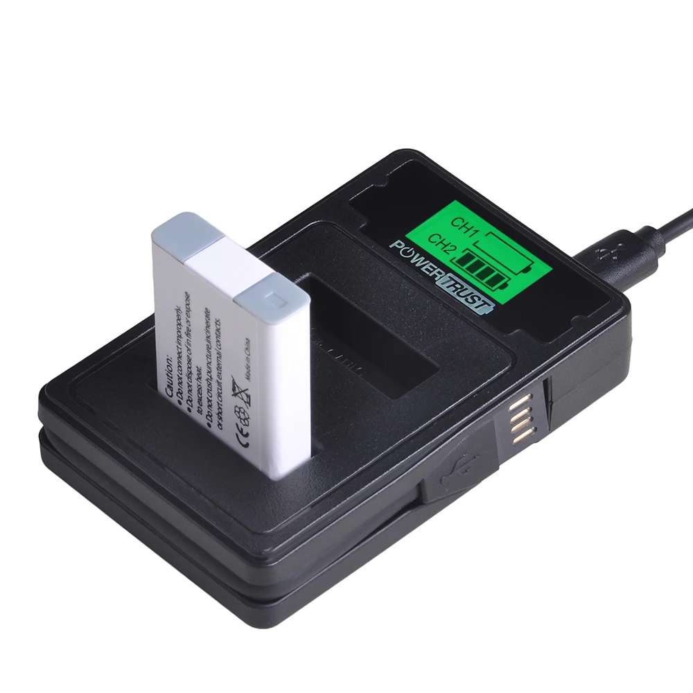 Аккумулятор для фотоаппарата 2pcs NB 13L NB13L + двойное зарядное устройство USB с ЖК