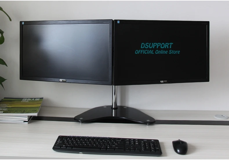 Настольный держатель для двух мониторов 13 27 дюймов вращение на 360 градусов полная