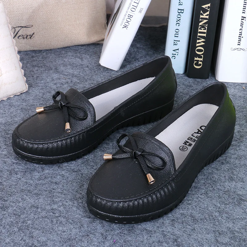 Solid White Plastic Women Shoes Soft Bottom Comfortable Casual Flat Platform Nurse Plus Size Leisure Sneakers Flats | Обувь