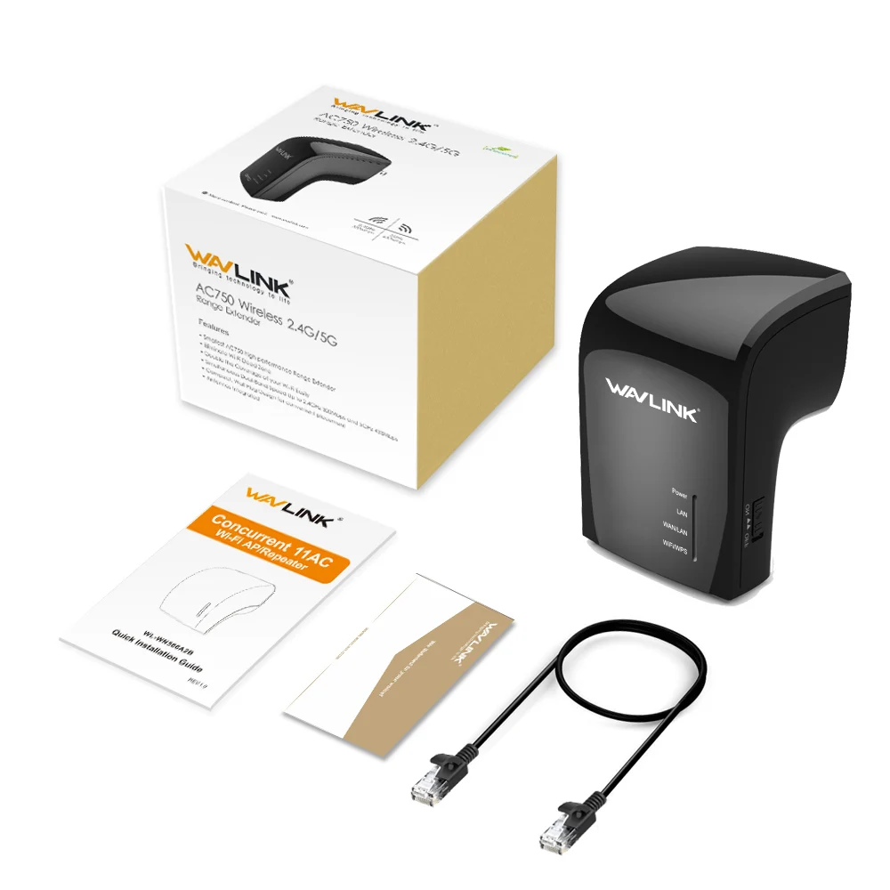 Wavlink Портативный AC750 Wi-Fi ретранслятор/точка доступа AP Dual Band Беспроводной