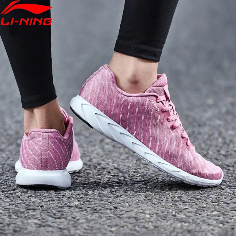 Женские беговые кроссовки Li Ning базовая беговая Обувь с подкладкой из моно пряжи