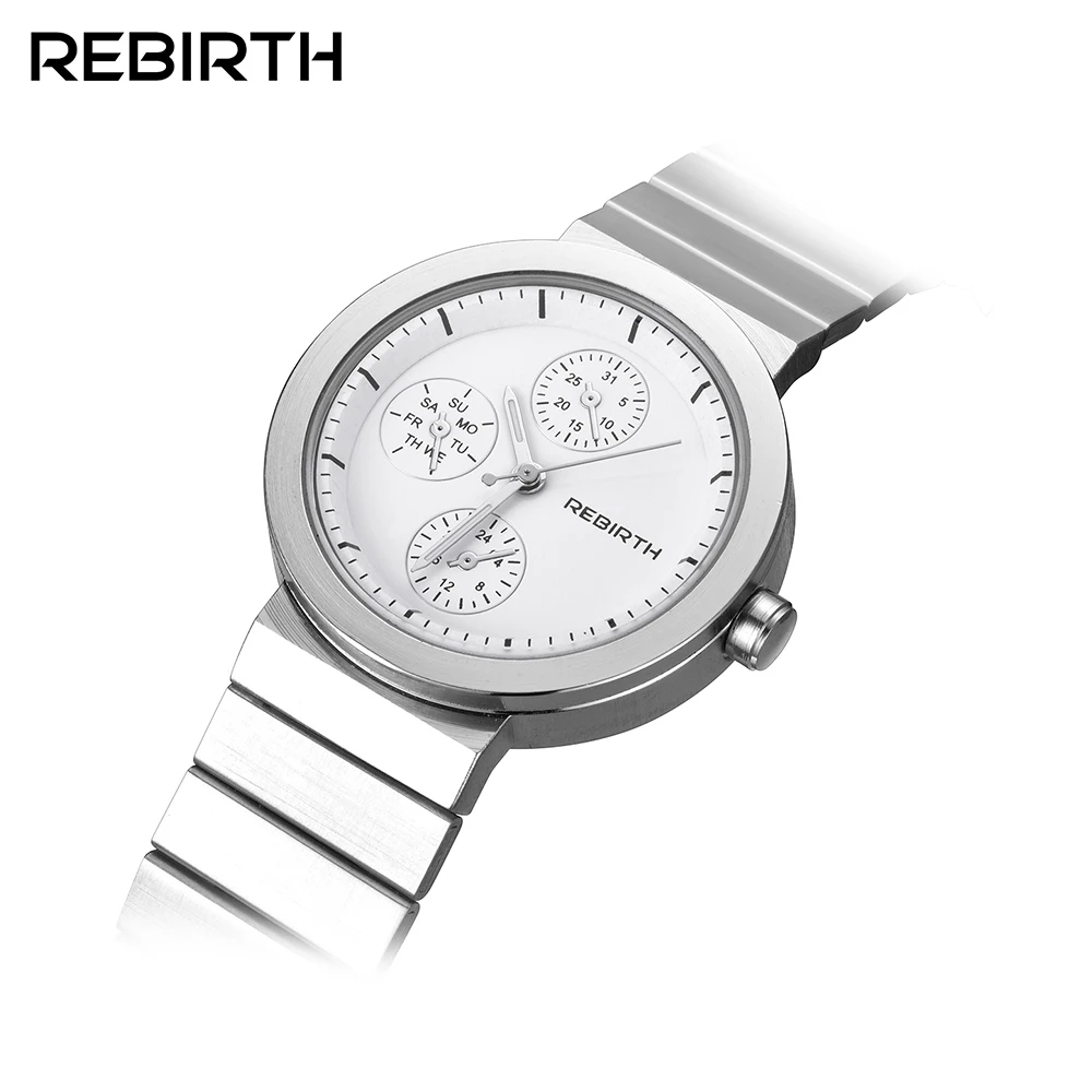REBIRTH Роскошные водонепроницаемые женские часы кварцевые наручные Relogio Feminino Montre