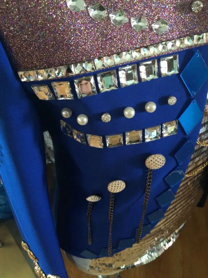 Высококачественная мужская приталенная куртка Ssinger со стразами для выступлений