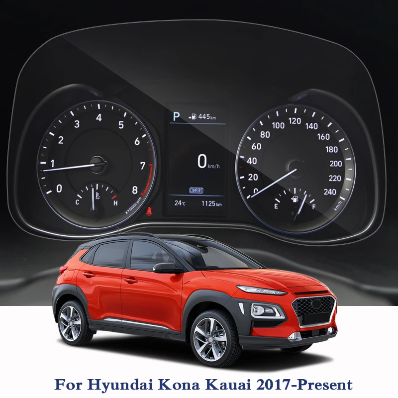 Для hyundai Kona Kauai 2017 Н. В. Автомобильный Стайлинг gps навигационный экран Стеклянная