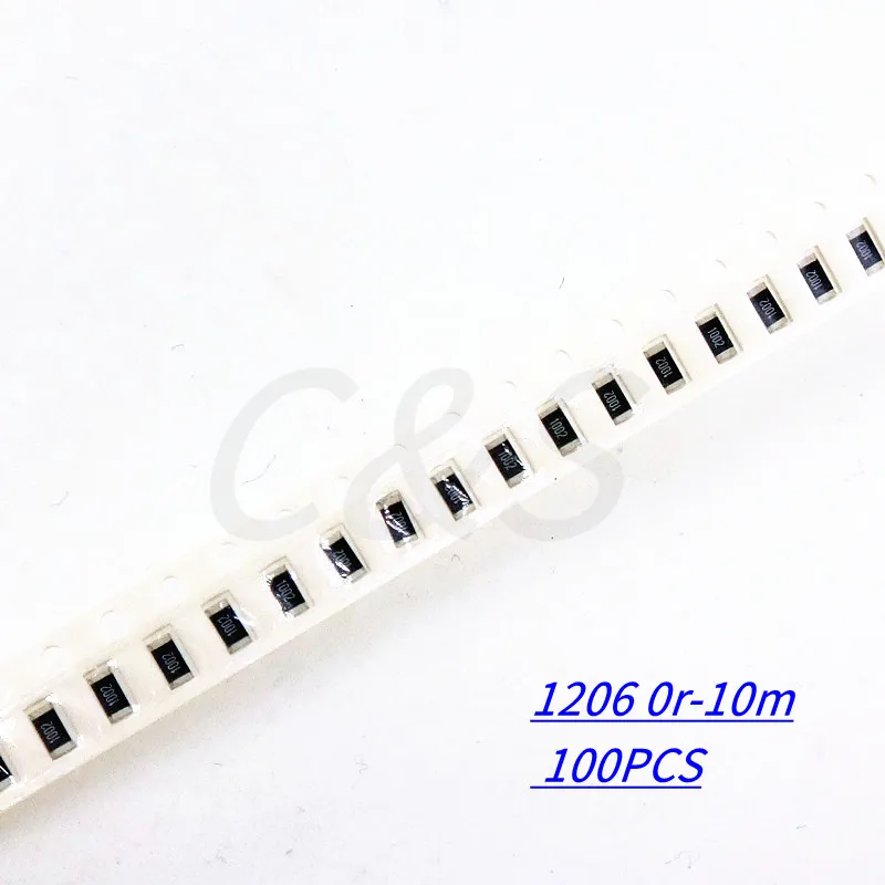 100 шт. SMD резистор 1206 0R ~ 10M 1/2W 0 1 10 150 220 330 Ом 1K 2 K 10K 100K 1R 10R 100R 150R 220R 330R | Обустройство